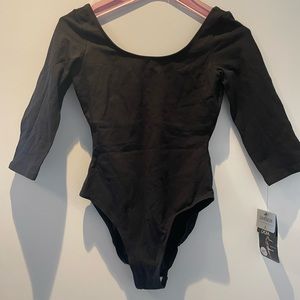 NWT Danskin Women’s 3/4 sleeve black leotard